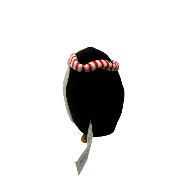 Cute Plush Penguin Toy With Red & White Striped Headband - Picture 4 of 5